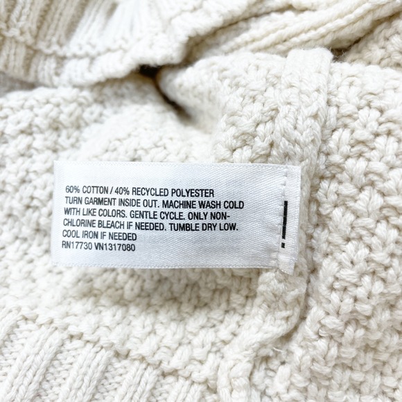 Wild Fable Women's Cream Cable Knit Button Front Cardigan Sweater Size M - Picture 5 of 5